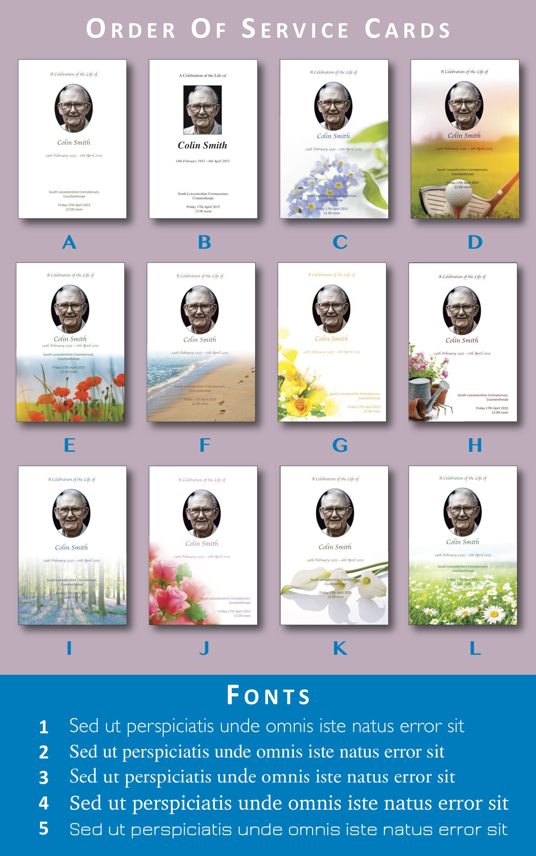 Funeral Card Page-Layout 1